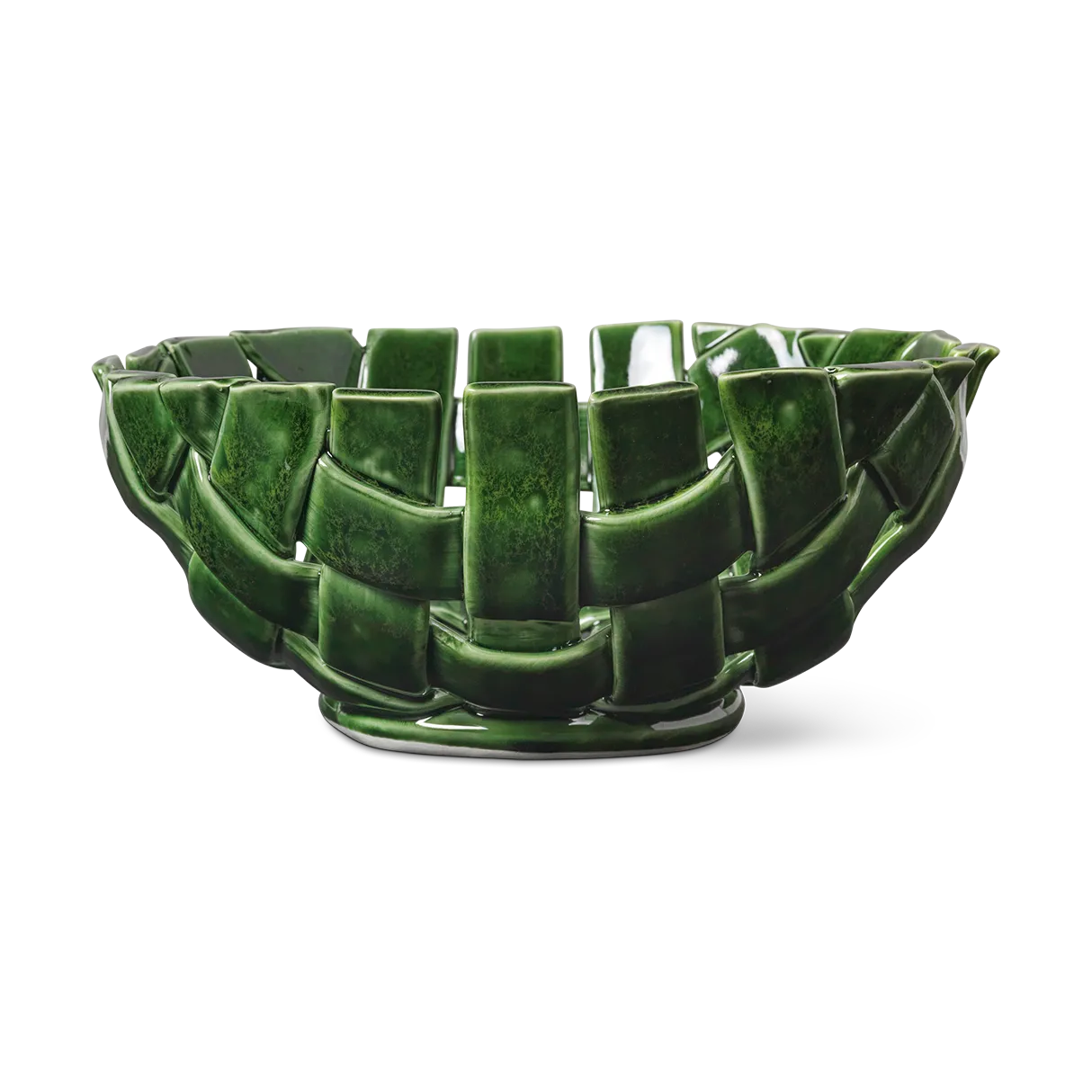 Ferm Living Plait skål Ø24 cm Emerald green