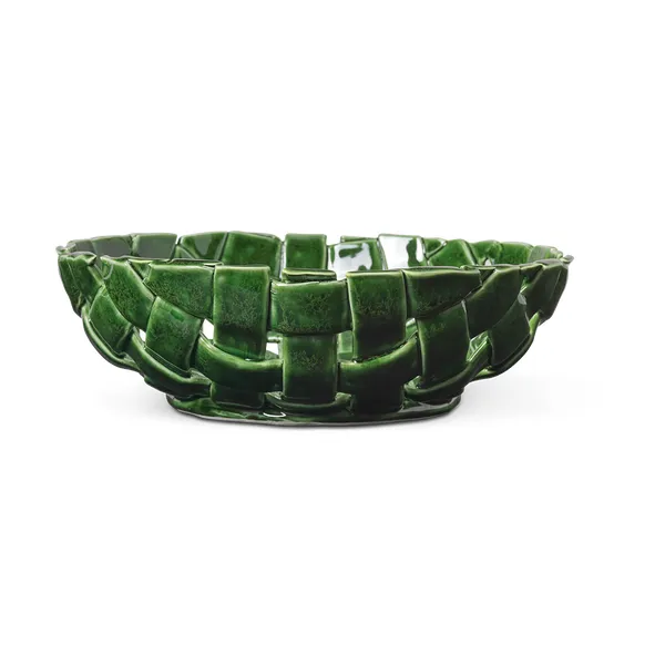 Plait skål Ø30 cm, Emerald