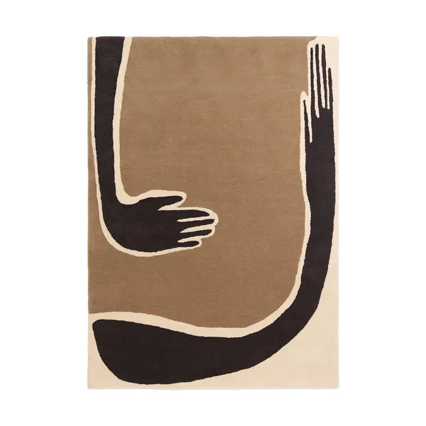 Pose matta, Coffee-off white, 140x200 cm