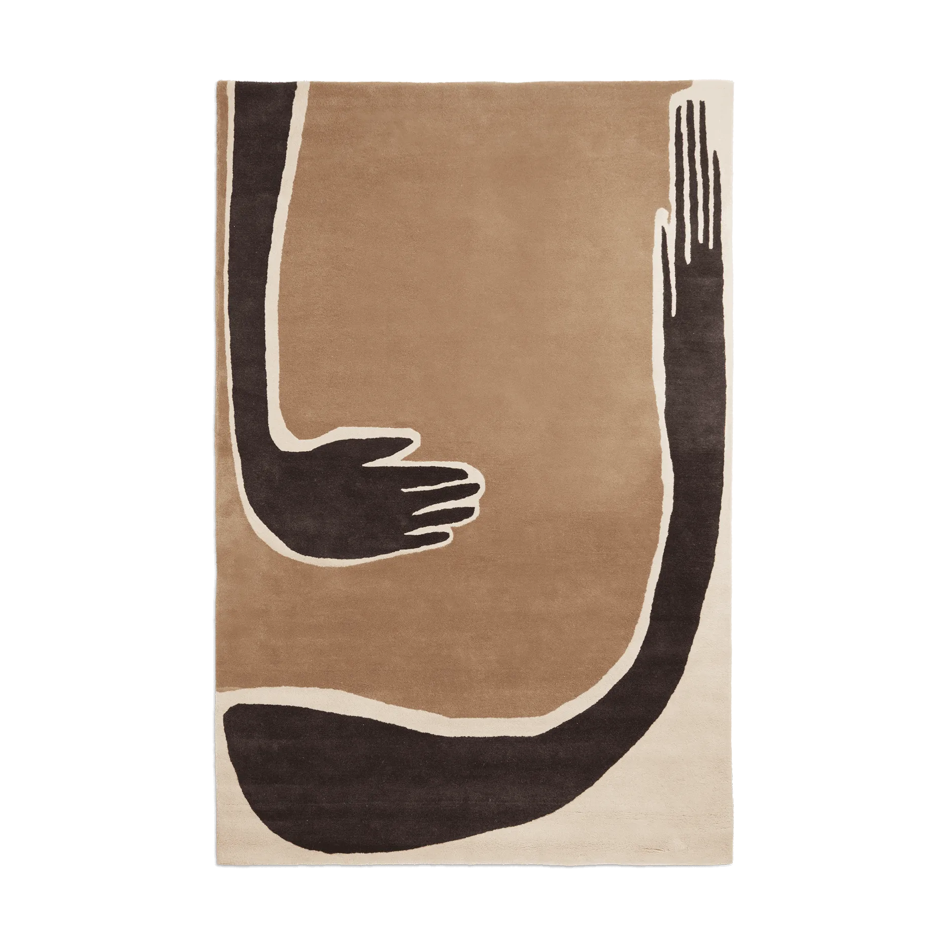 Ferm Living Pose tæppe Coffee-off white, 200x300 cm