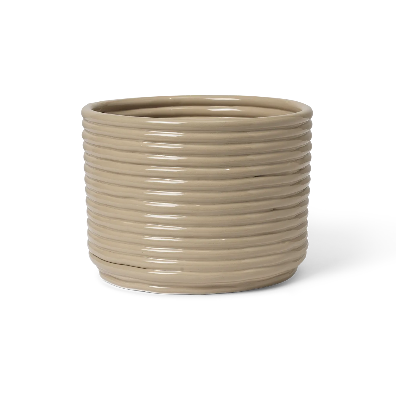 Ferm Living Pot Corduroy Ø20x15 cm Cashmere