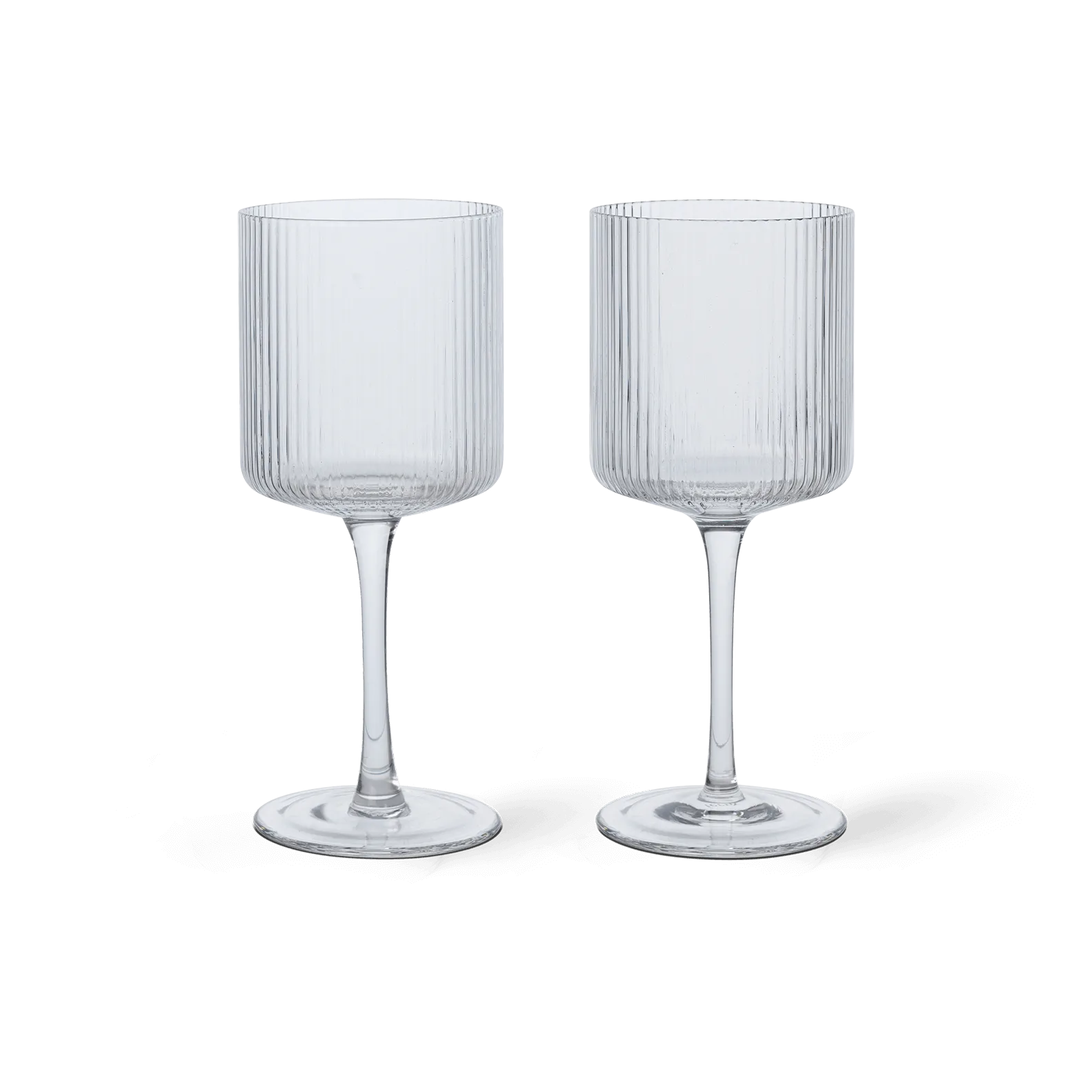 Ferm Living Ripple vitvinsglas 26 cl 2-pack Clear