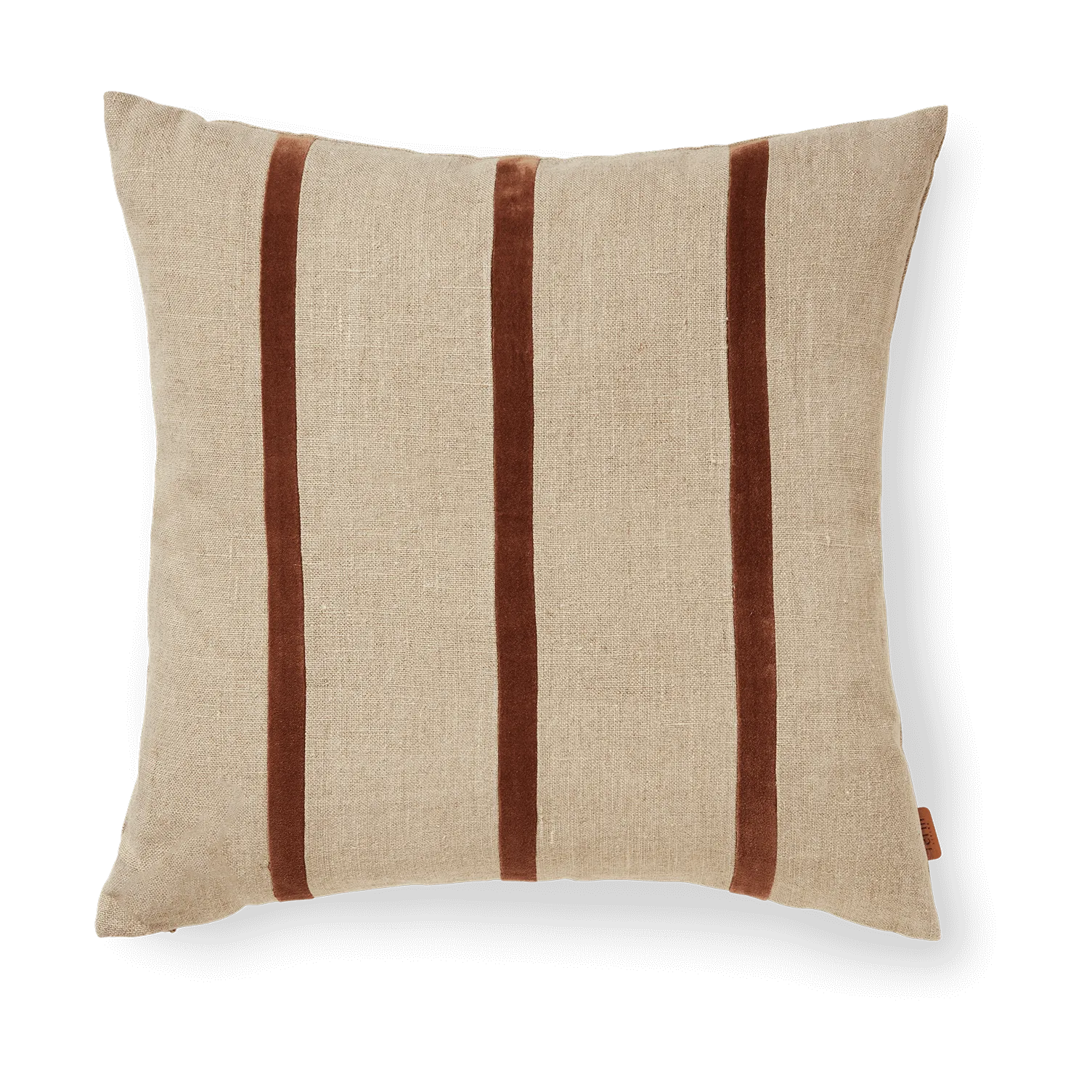 Ferm Living Taie Senti Stripe cm Linen-carob brown