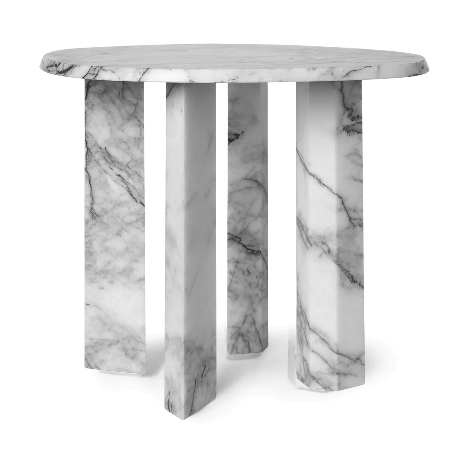Ferm Living Taula sidebord Ø54,4x45 cm White-charcoal