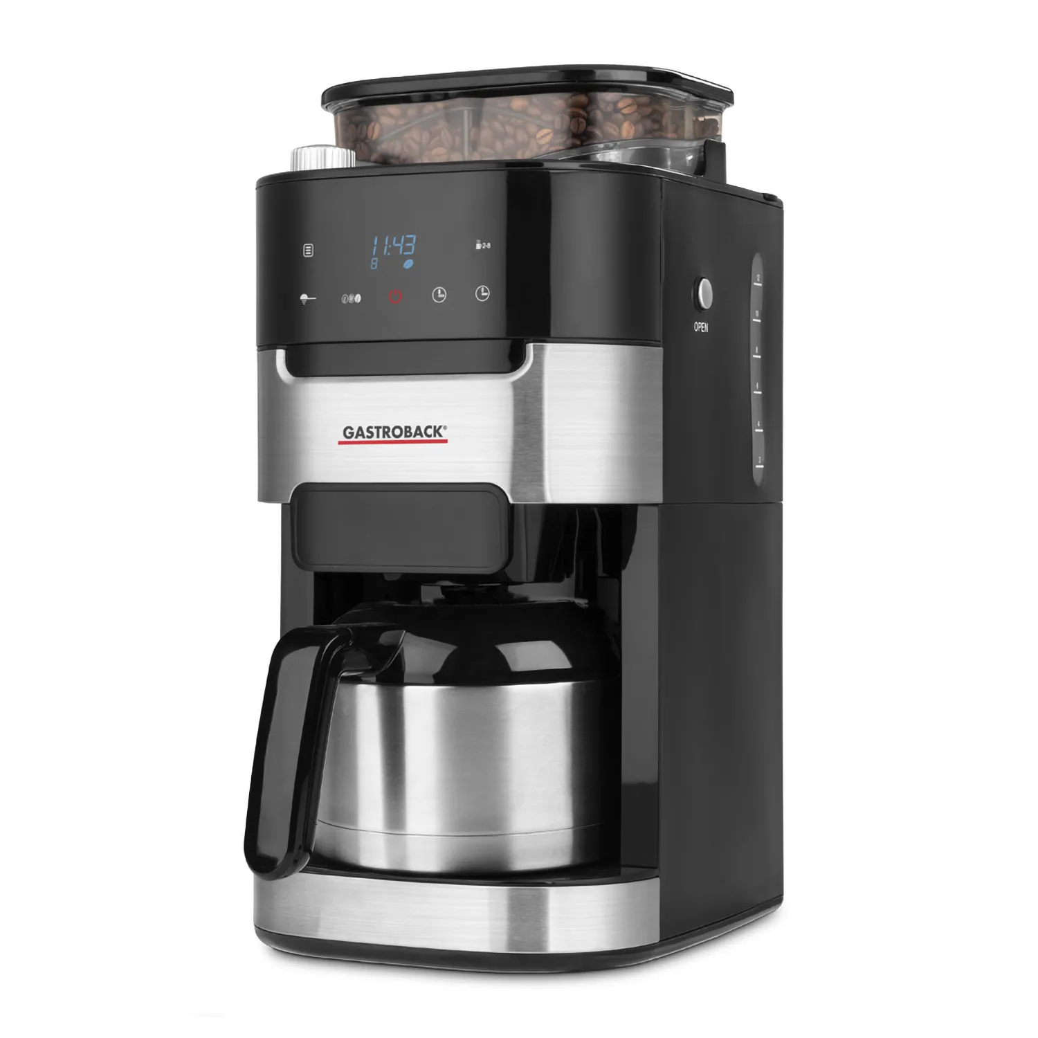 Gastroback Grind & Brew Pro Kaffemaskine (m. termo stålkande)