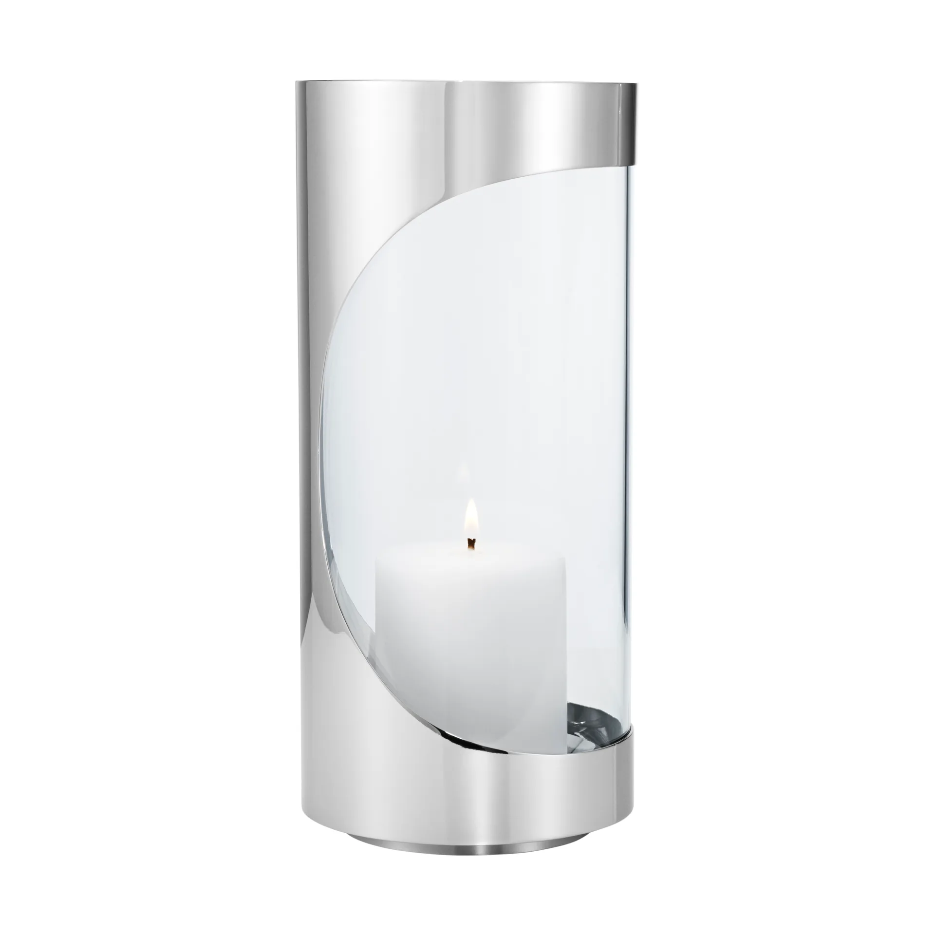 Georg Jensen Chrome Värmeljushållare 28 Cm - Ljusstakar Glas Rostfritt Stål