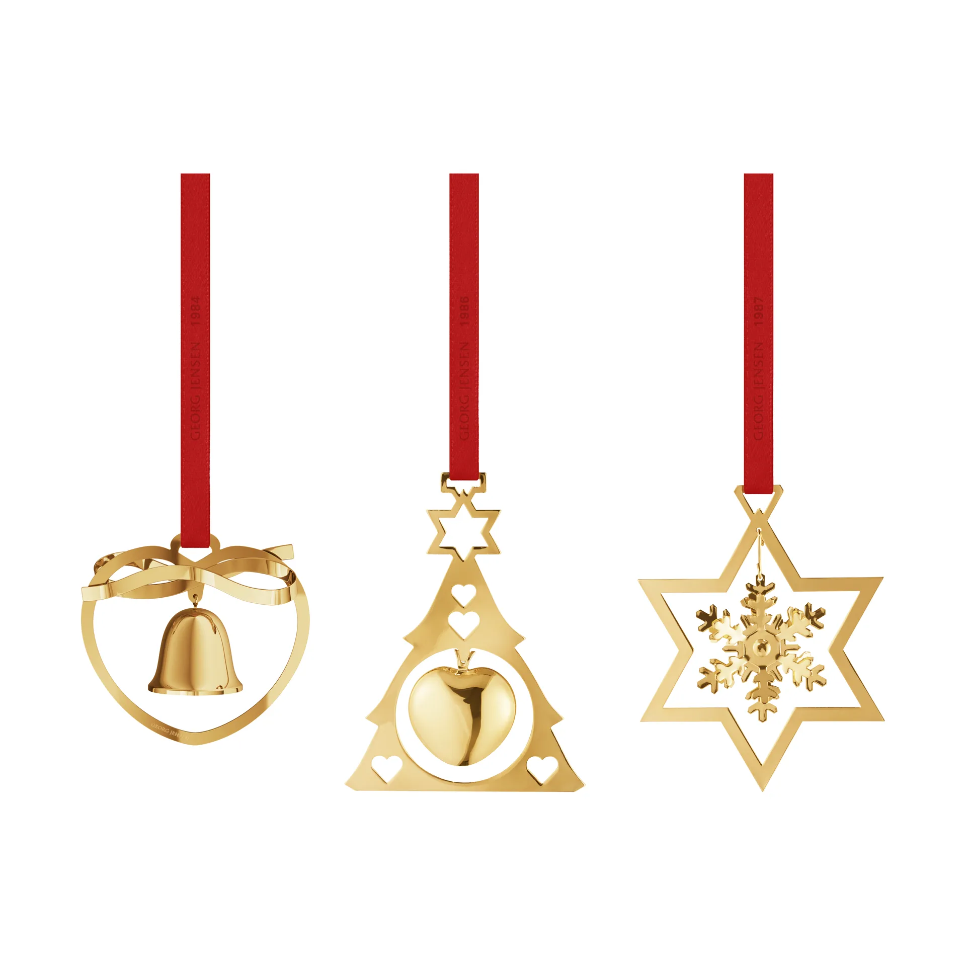 Georg Jensen Mini mobile 2024 3 pièces Plaqué or