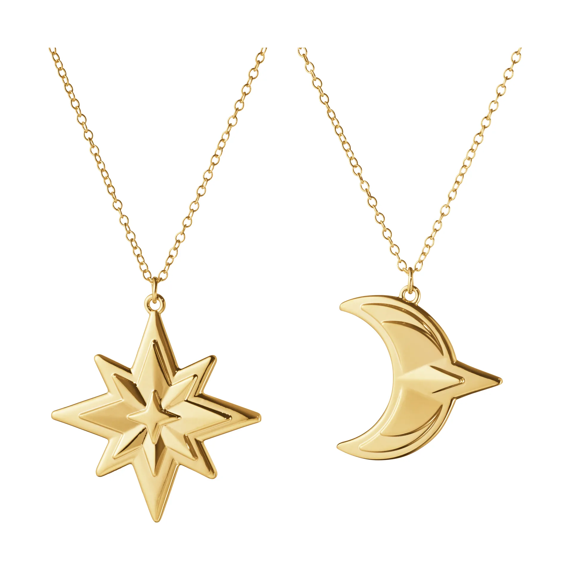 Georg Jensen Ornements de Noël 2024, 2 pièces Plaqué or