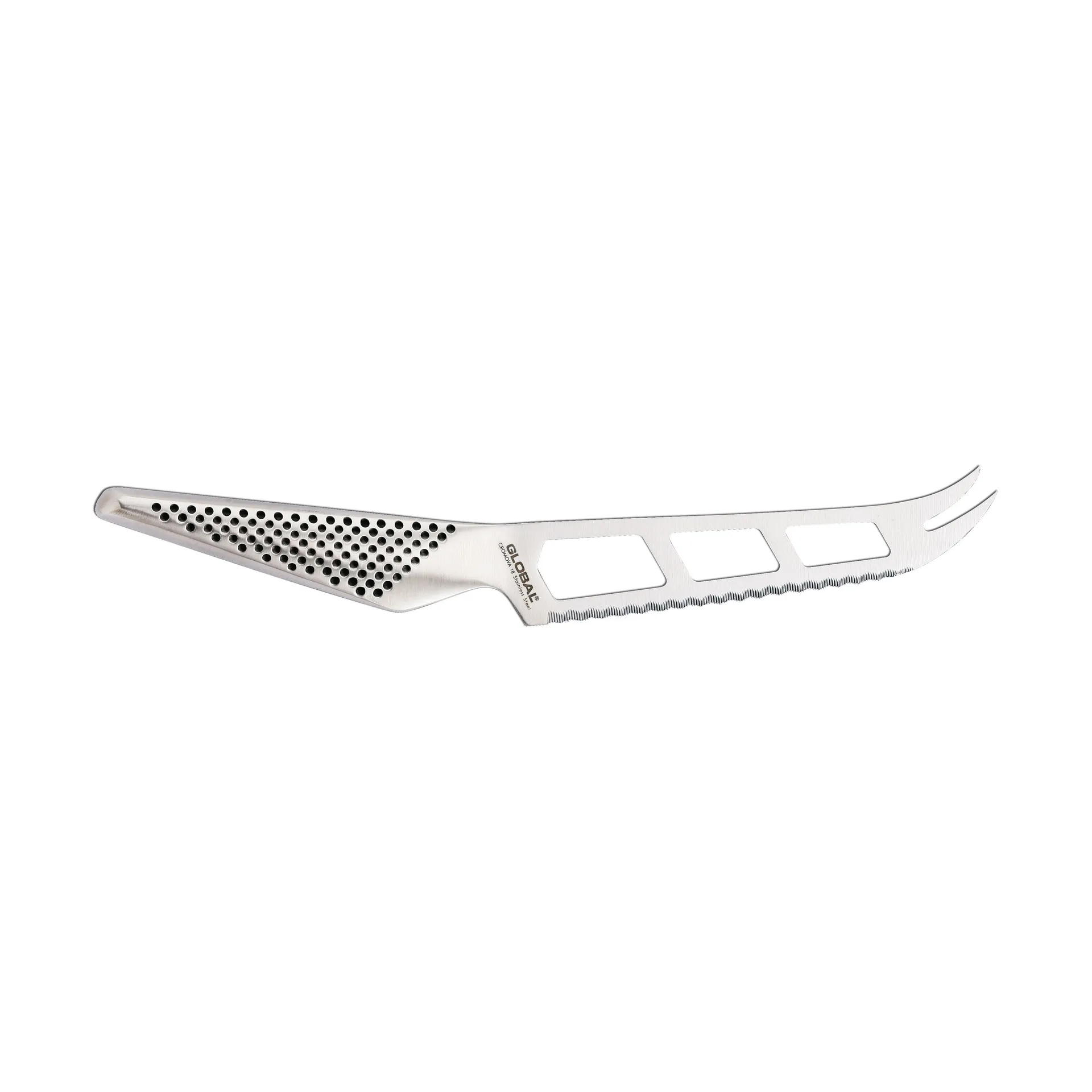 Global Global GS-10 ostkniv perforerad 14 cm Rostfritt st&aring;l