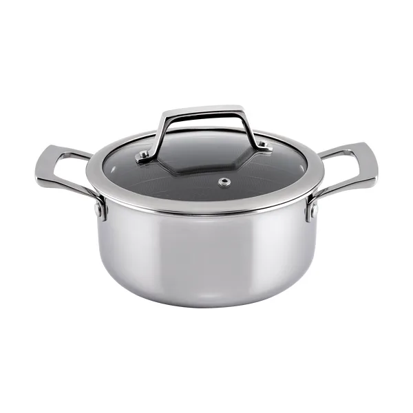 Hâws Santo hybrid coating gryta med lock 2,2 L, Rostfritt stål