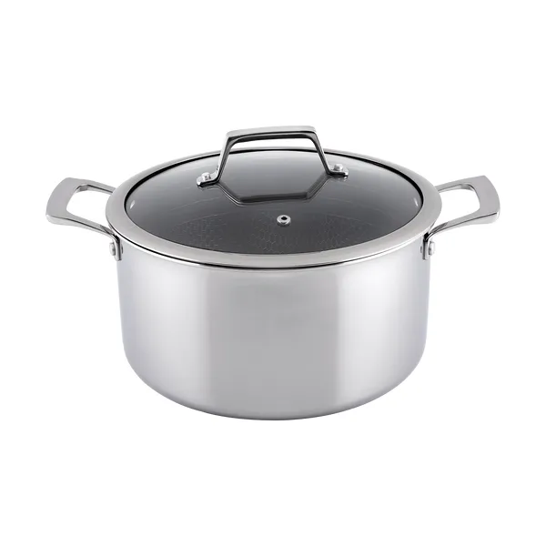 Hâws Santo hybrid coating gryta med lock 5,8 L, Rostfritt stål