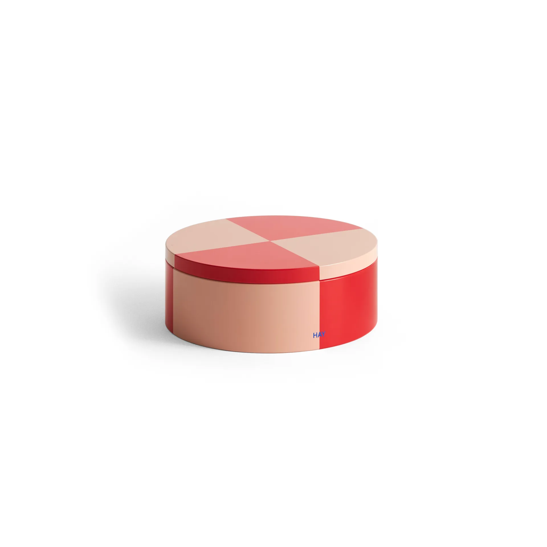 HAY Bocal Tin Container Round red-soft pink