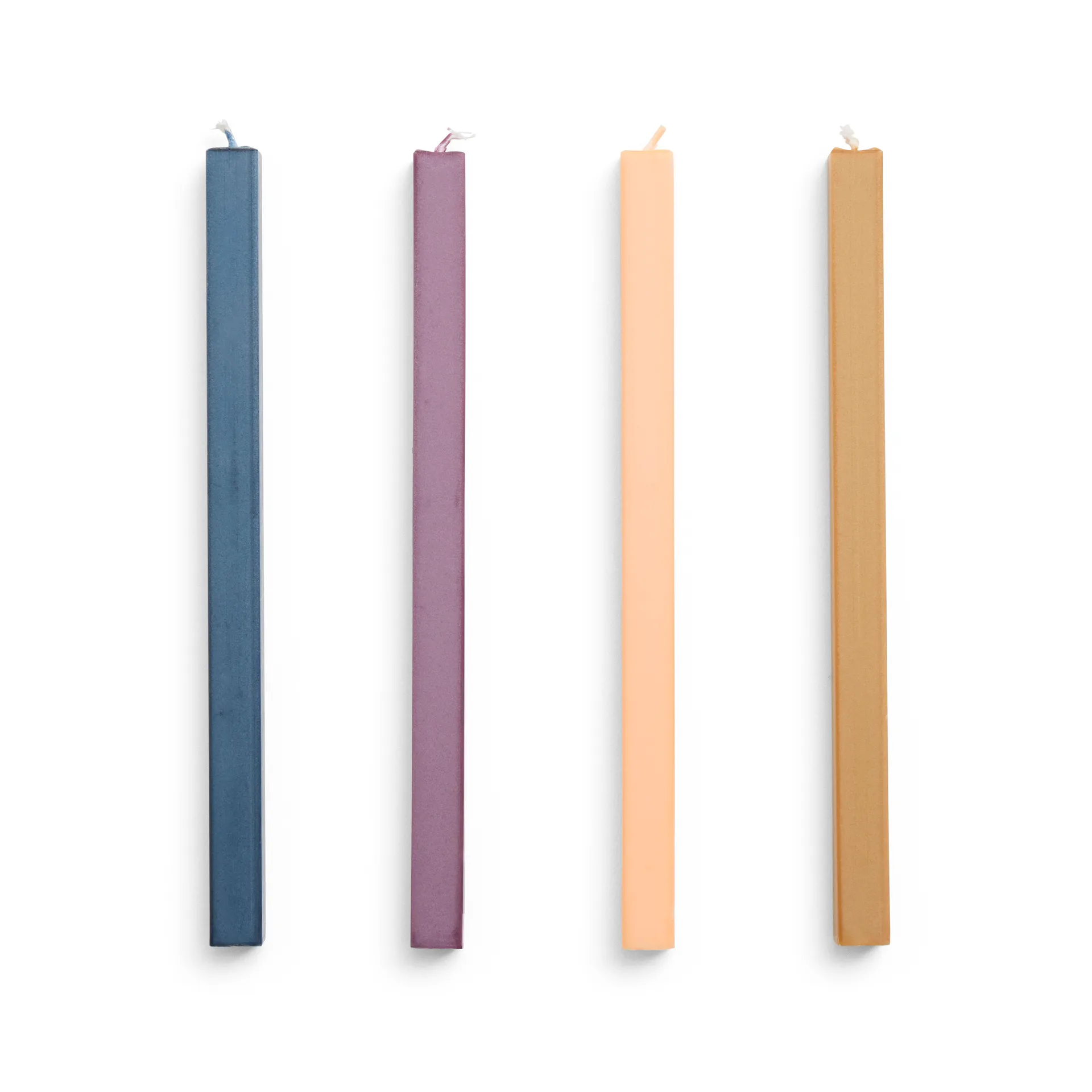HAY Bougies Square Candle, lot de 4 Dark