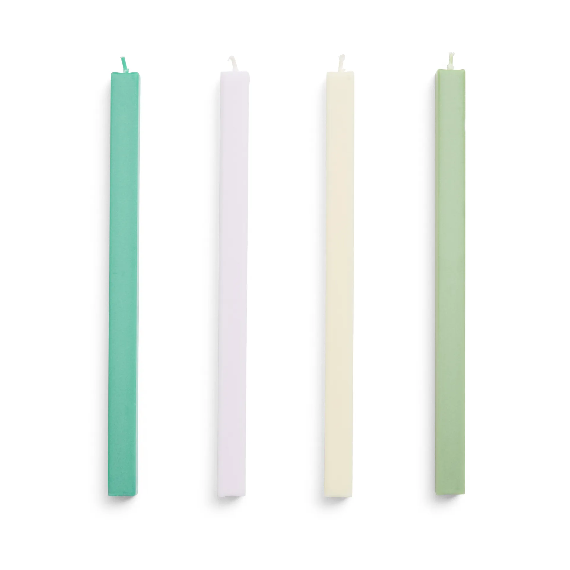 HAY Bougies Square Candle, lot de 4 Pastel