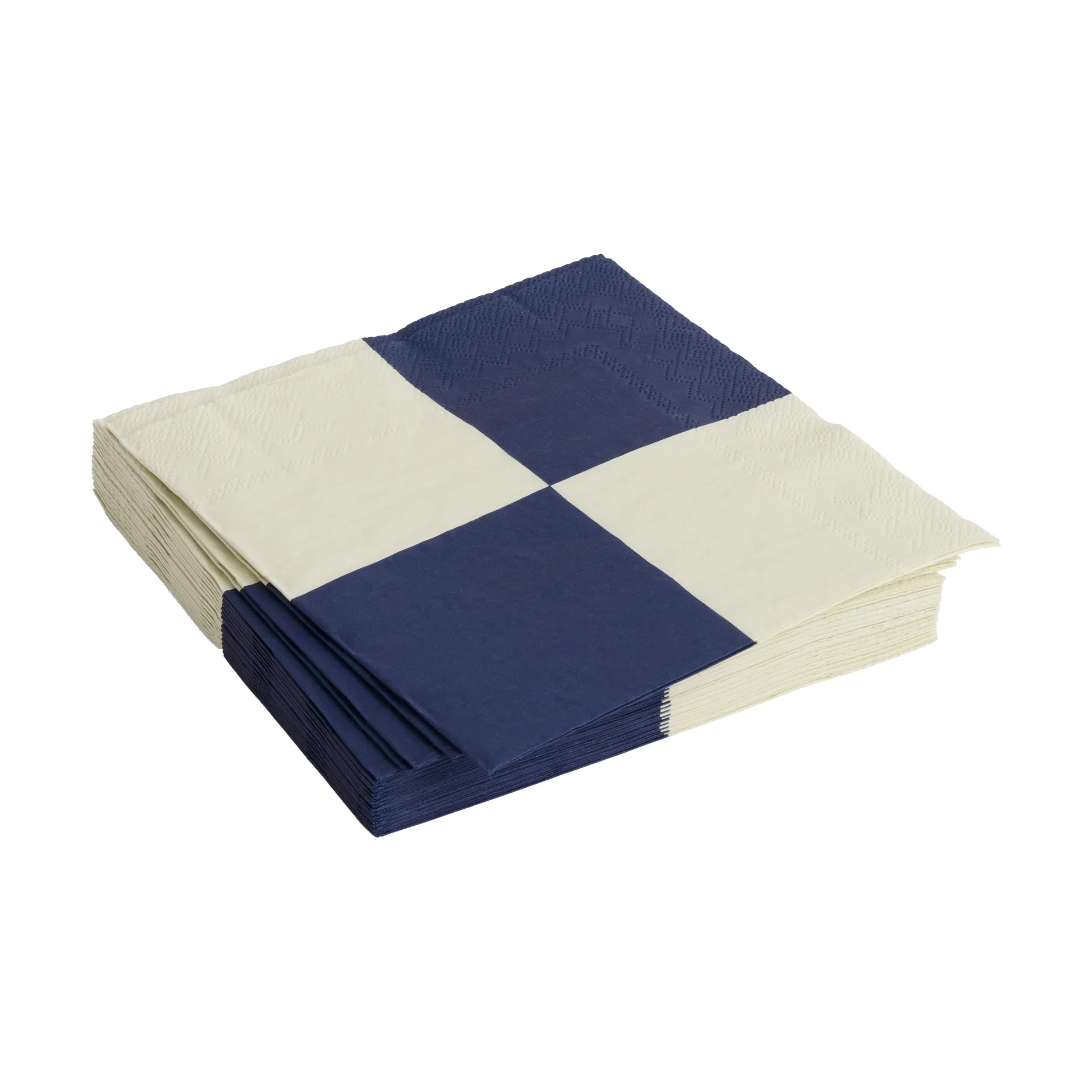 HAY Pattern Lunch Check servietter 33x33 cm 20-pak Off white-dark blue L