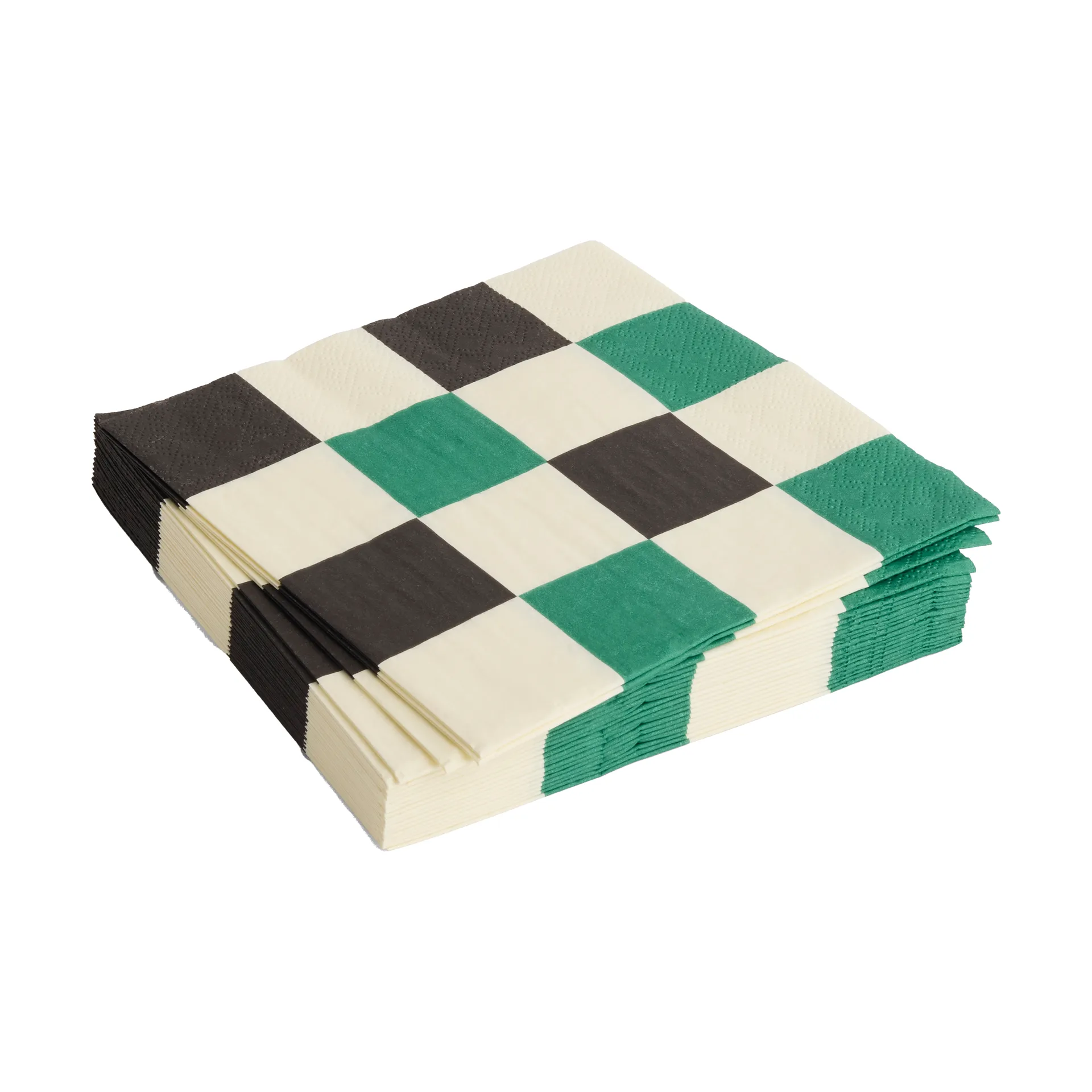 HAY Pattern Lunch Check servietter 33x33 cm 20-pak Off white-green-black M