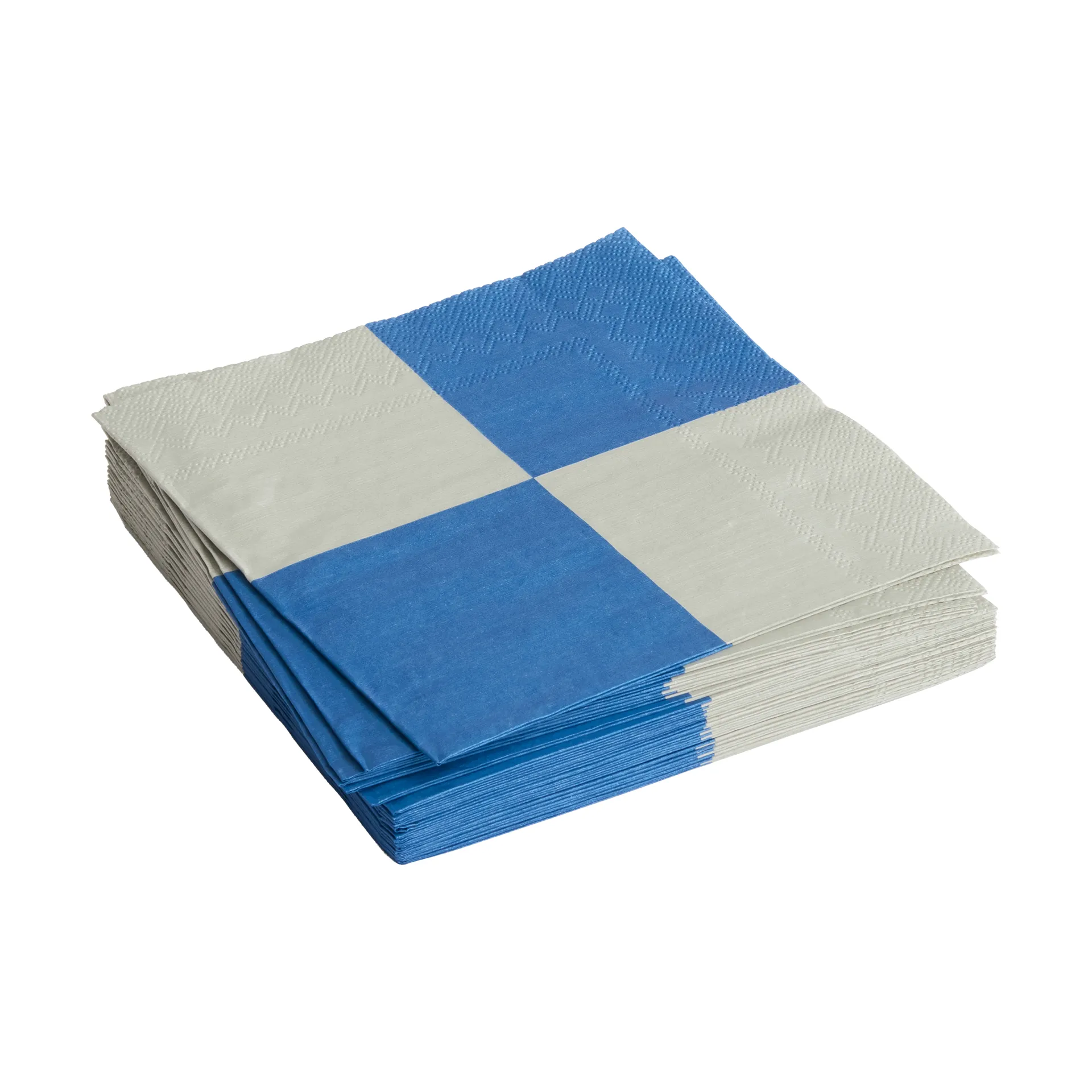 HAY Serviette Pattern Dinner Check cm Lot de 20 Grey-blue L