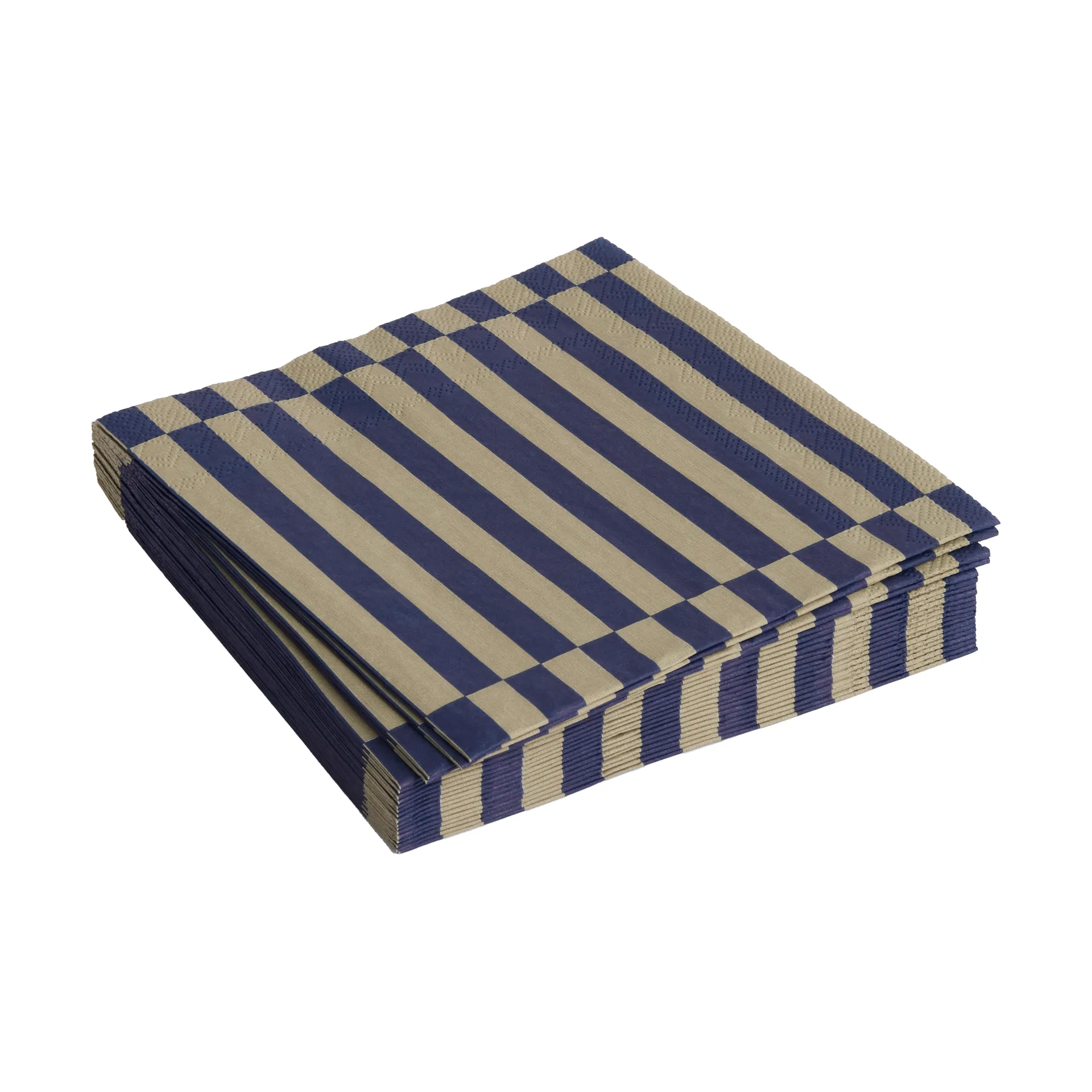 HAY Serviette Pattern Lunch Stripe cm Lot de 20 Dark blue-dark sand pillar