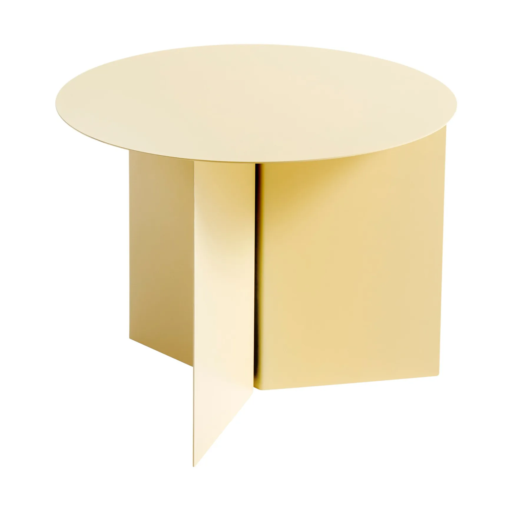 HAY Table basse Slit Ø Light yellow