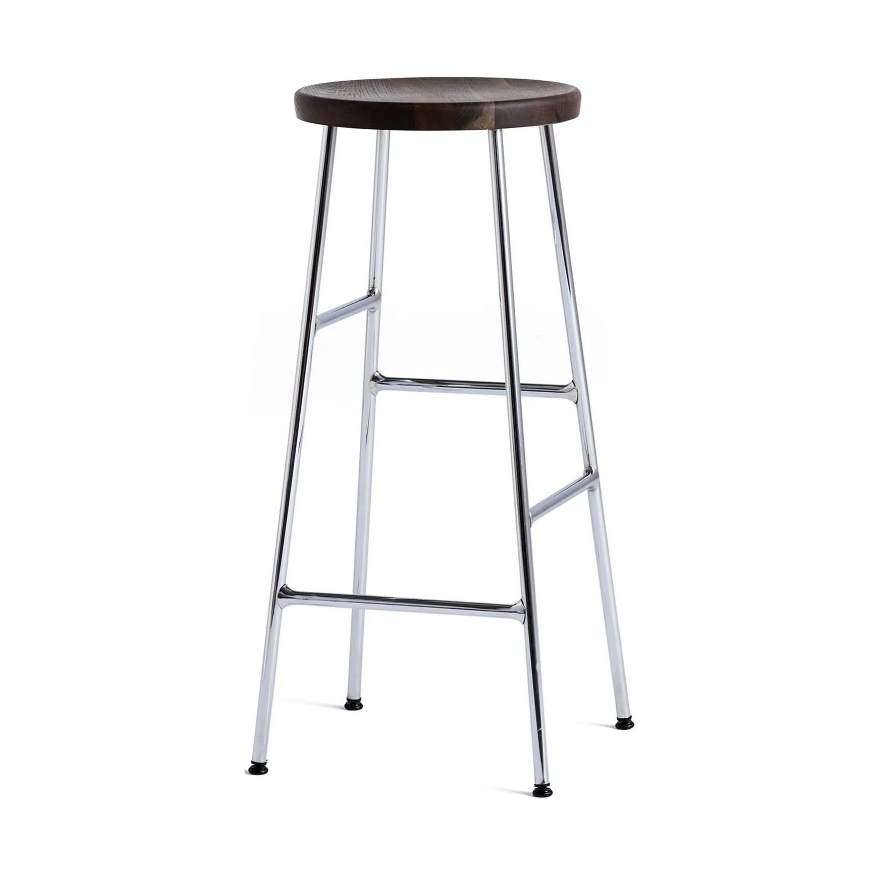 HAY Tabouret de bar Cornet Smoked oiled oak-chrome — vue 3