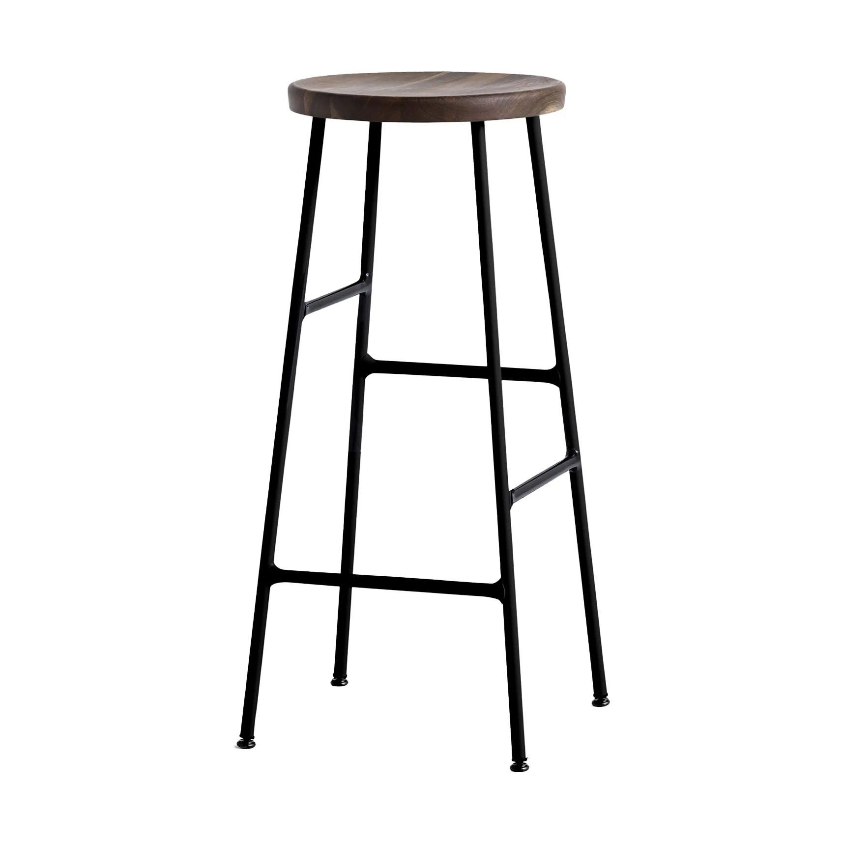 HAY Tabouret de bar Cornet Smoked oiled oak-soft black