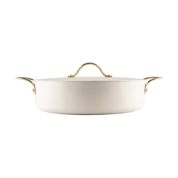 Heirol Royal Pearl gryta med lock Ø28 cm, Vit