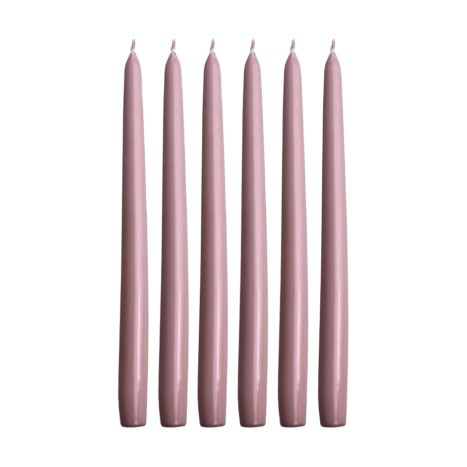 Hilke Collection Bougies Herrgård lot de 6 Rose Métallique