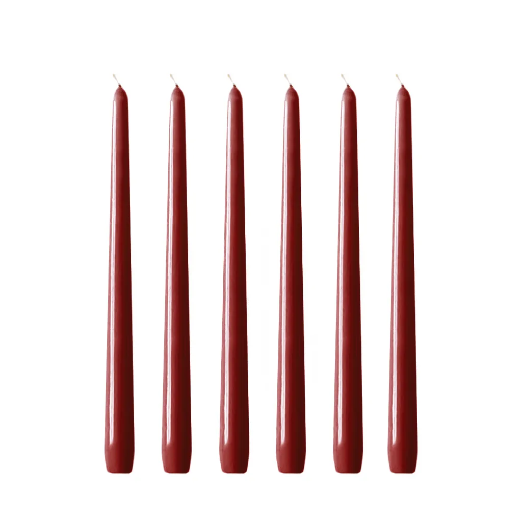 Hilke Collection Bougies Herrgård lot de 6 Rouge bordeaux brillant