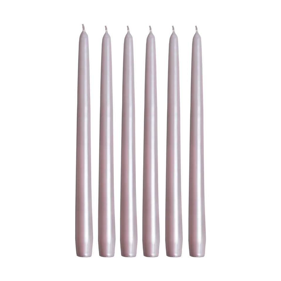 Hilke Collection Herrgårdsljus lys 30 cm 6-pak Lyserød Perle