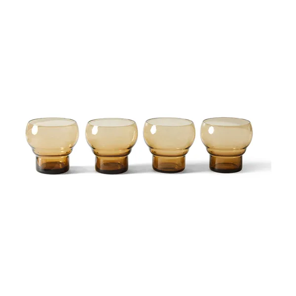 70's Bulb glas 27 cl 4-pack, Amber