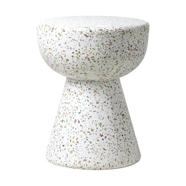HKliving Terrazzo sidebord Ø35 cm Terrazzo multicolour