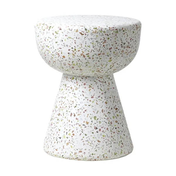 Terrazzo sidobord Ø35 cm, Terrazzo multicolour