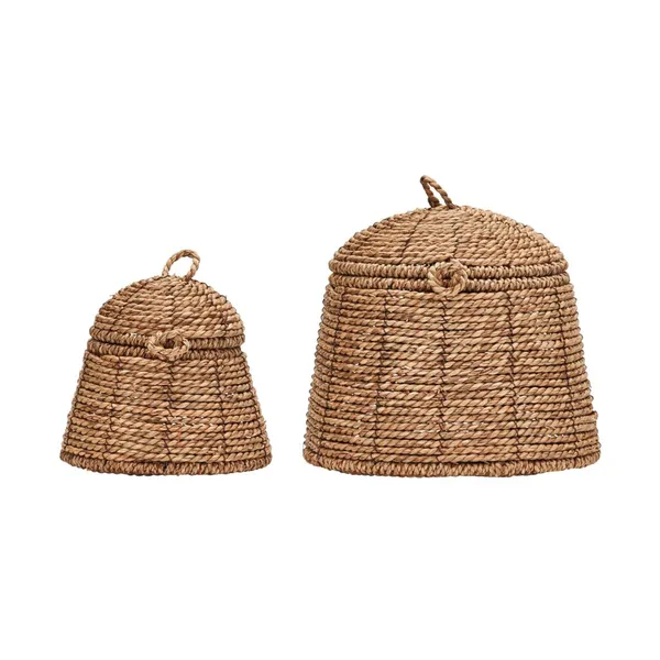 Rama förvaringskorg med lock 2-pack, Natur