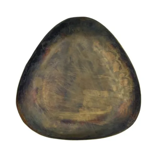 Tafa bricka 20 cm, Antik mässing