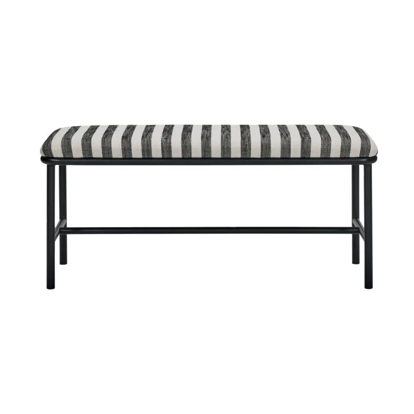 House Doctor Toda bank 100 cm Zwart-Wit