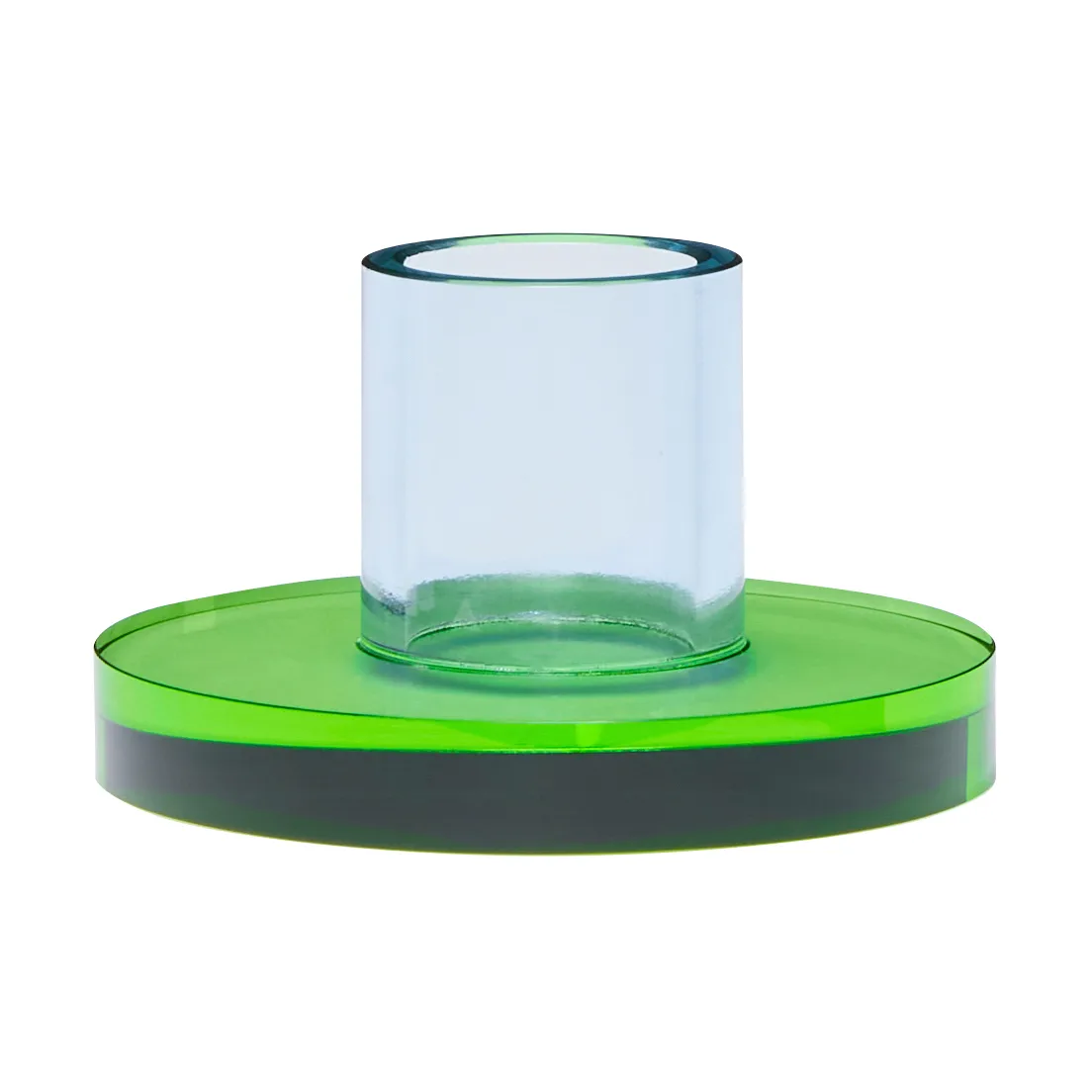 Hübsch Astra lysestage small Blue-green