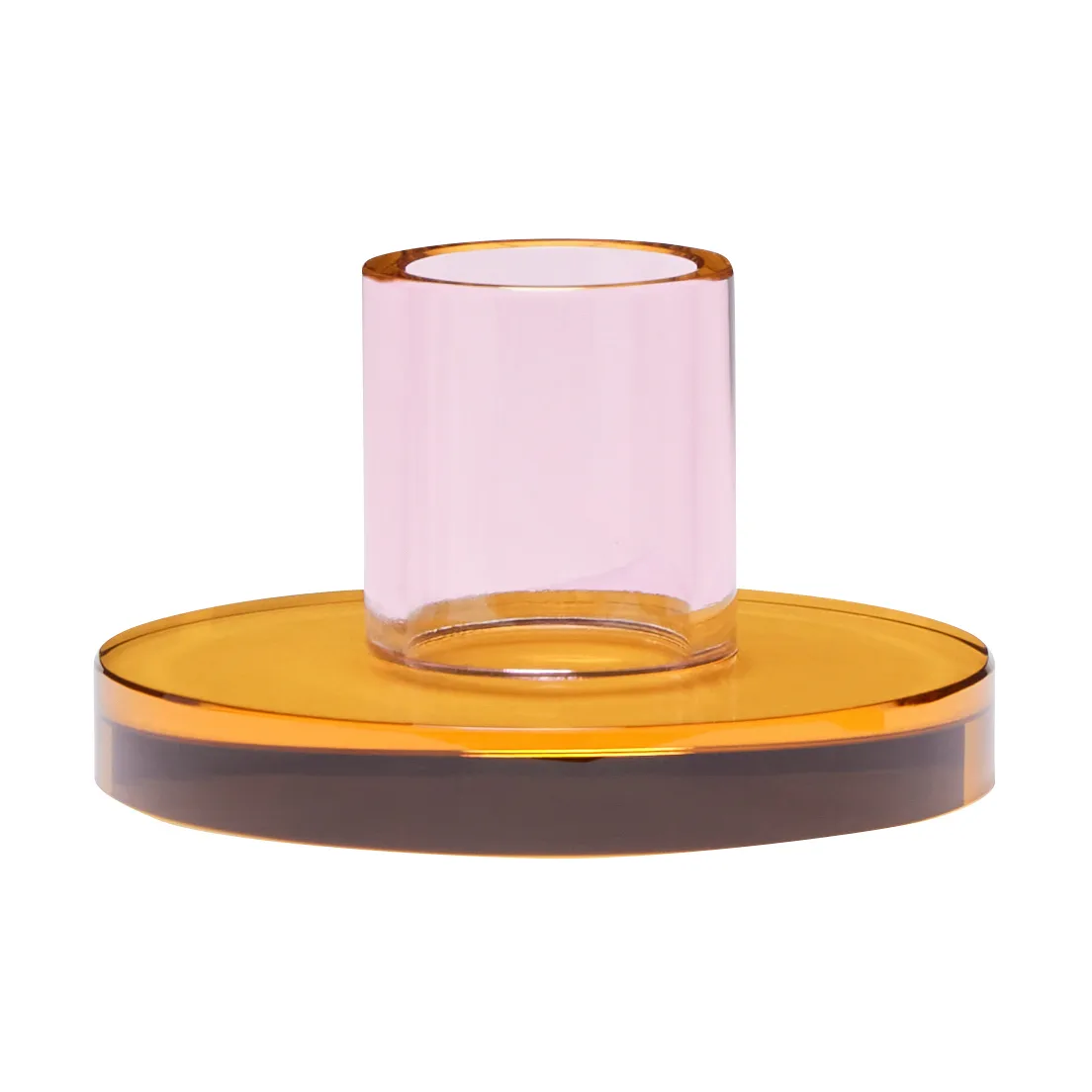 Hübsch Astra lysestage small Pink-orange