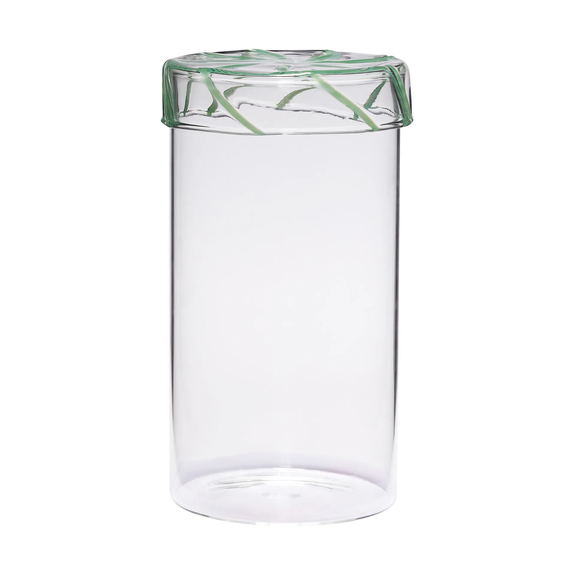 Hübsch Heir opbevaringsglas tall Green