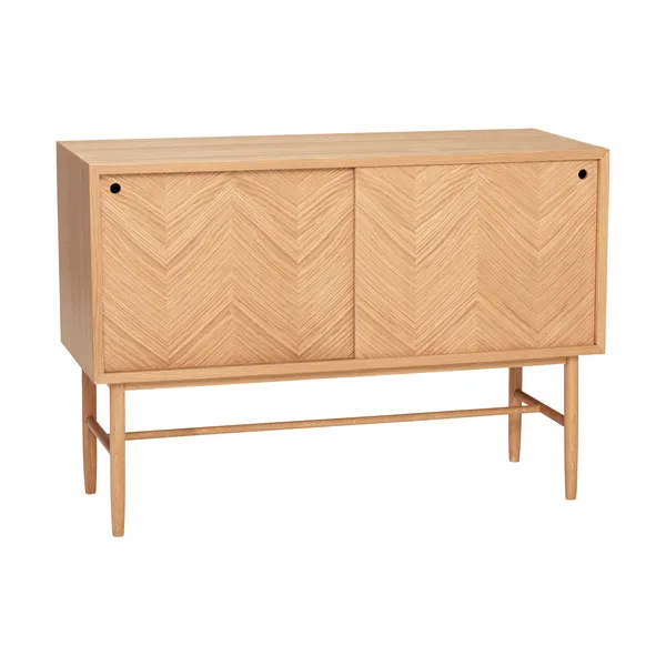 Herringbone byrå med skjutdörrar, Ek