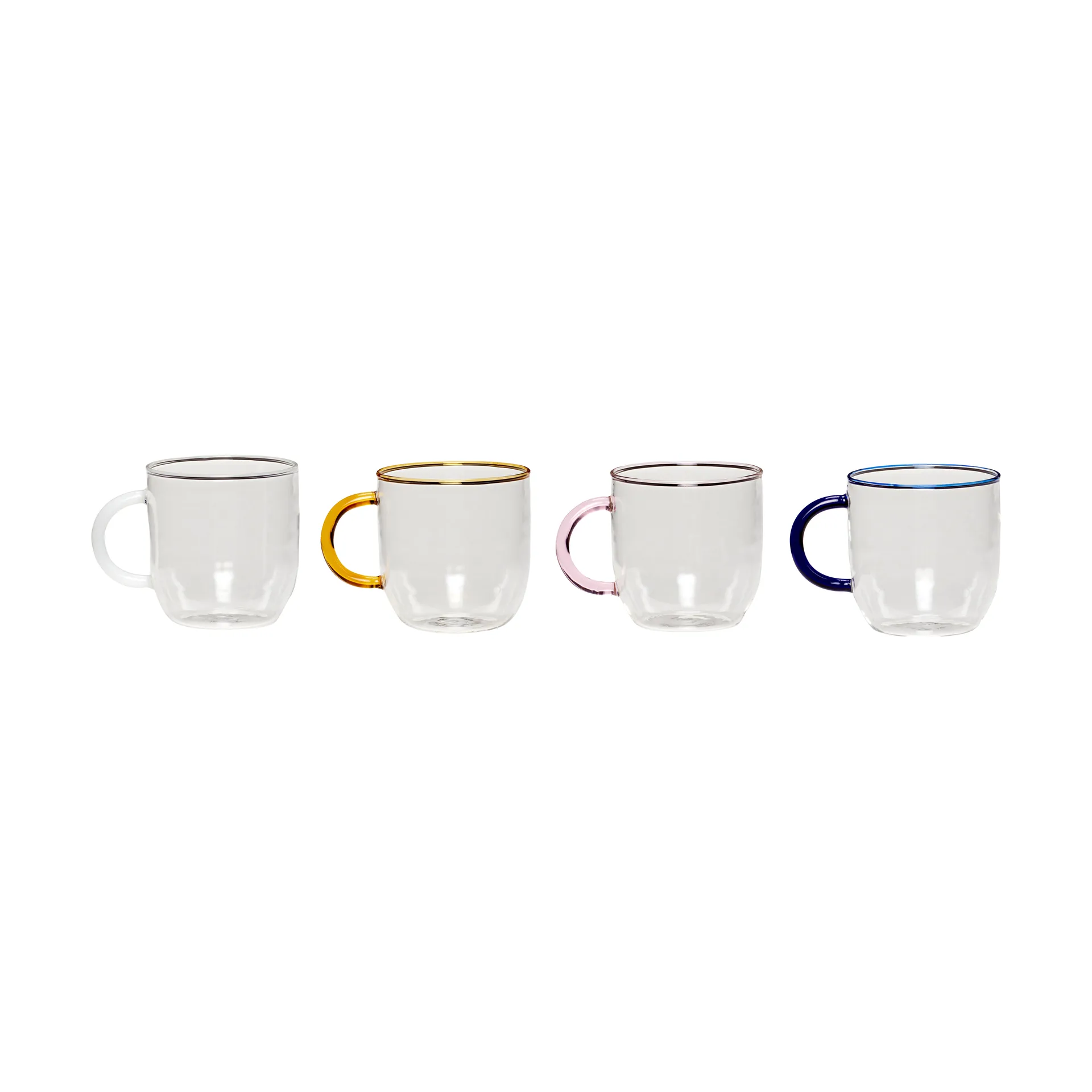 H&uuml;bsch Kiosk glasmugg set 4 delar Multicolour