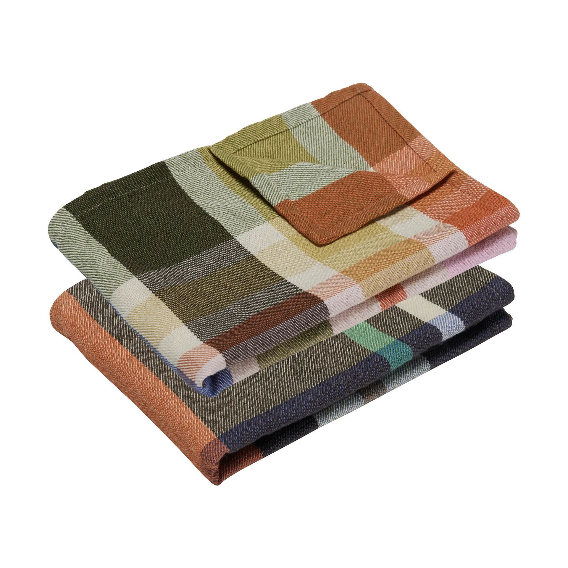 Hübsch Playful viskestykke 2-pak Multicolour