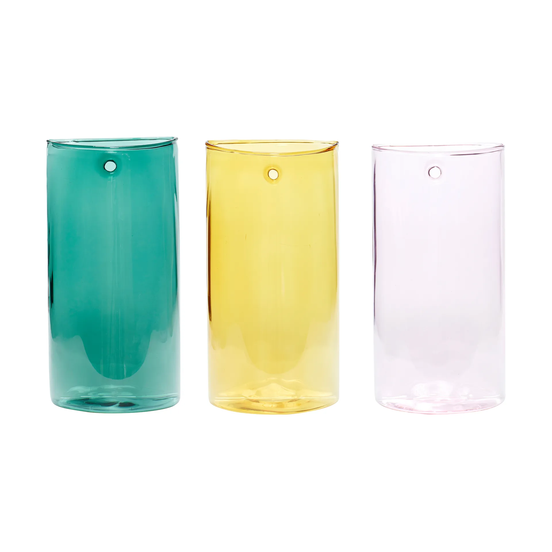 Hübsch Popsicle vase sæt 3 dele Multicolour