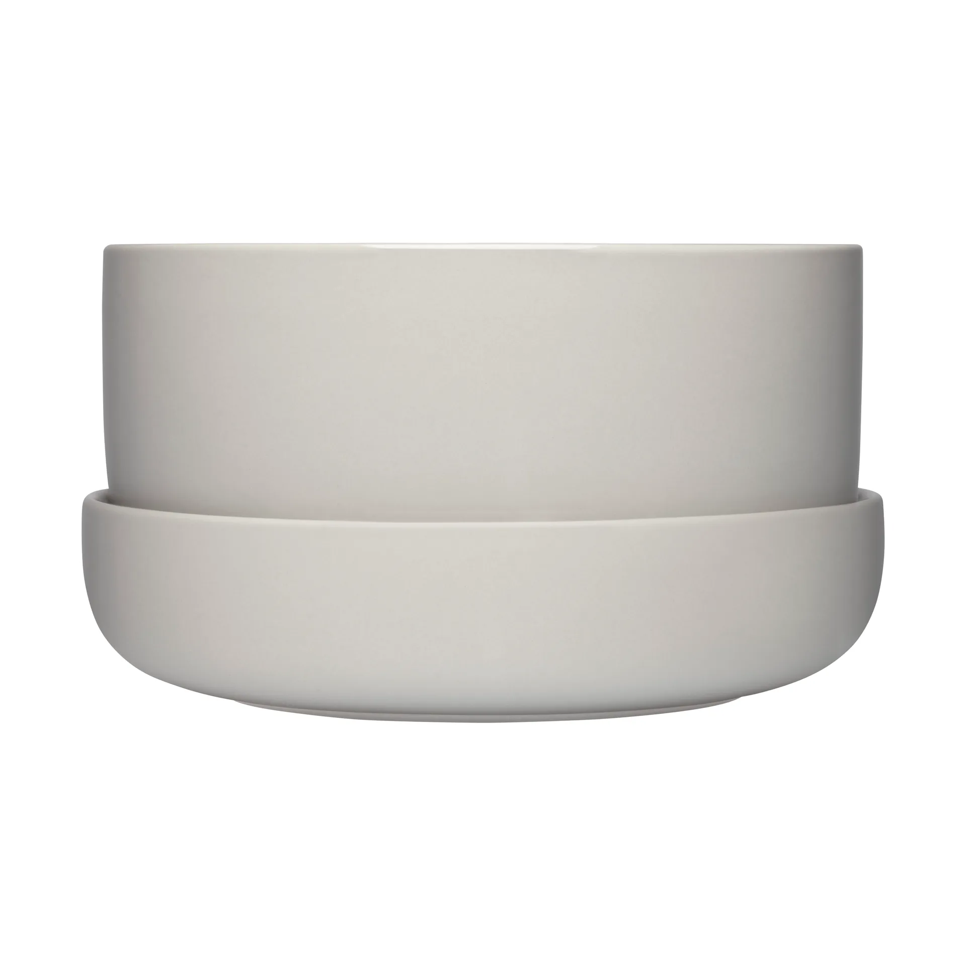 Iittala Nappula krukke med underskål Ø24 cm h13 cm Lysegrå billede