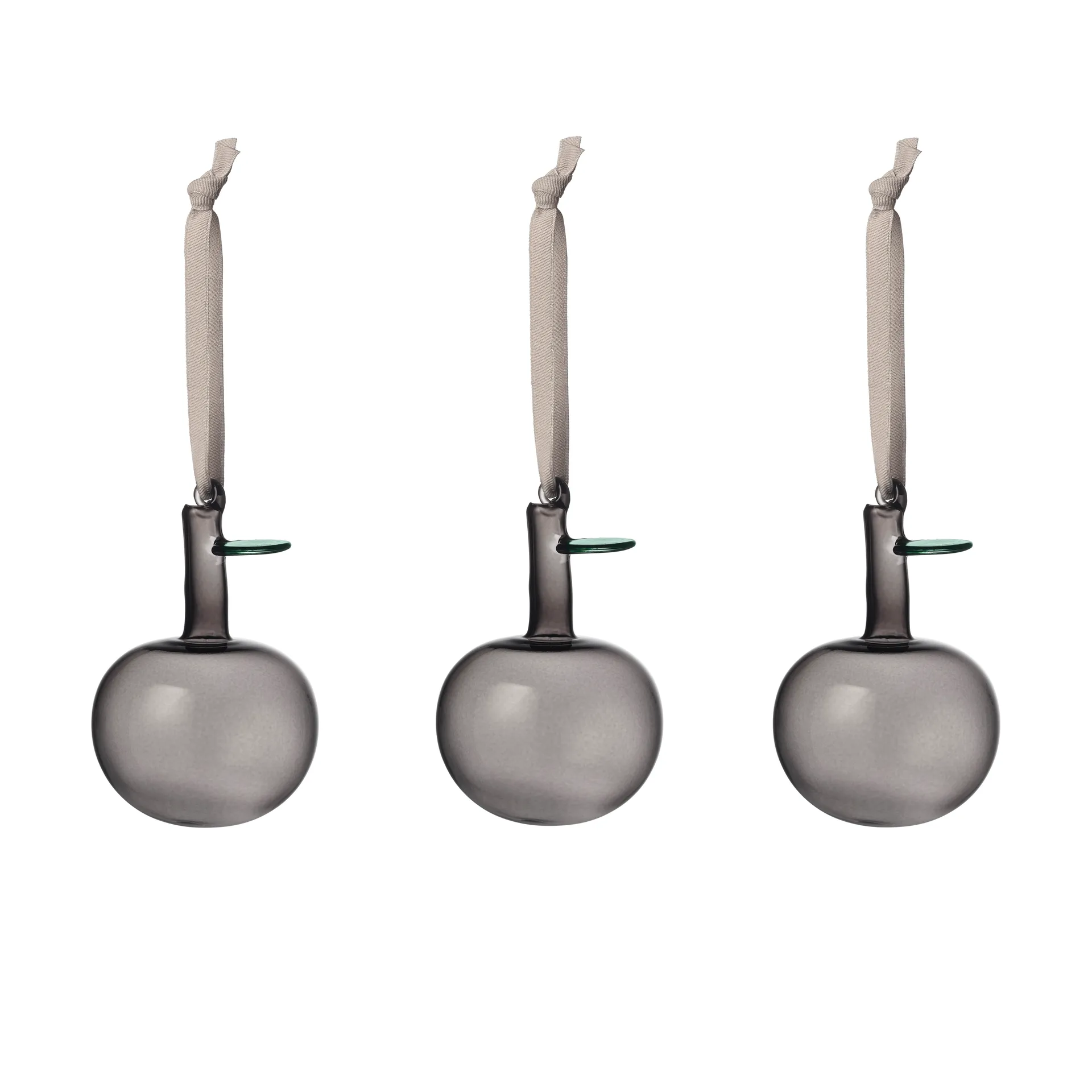Iittala Pomme en verre Iittala Ø6 cm, lot de 3 Gris