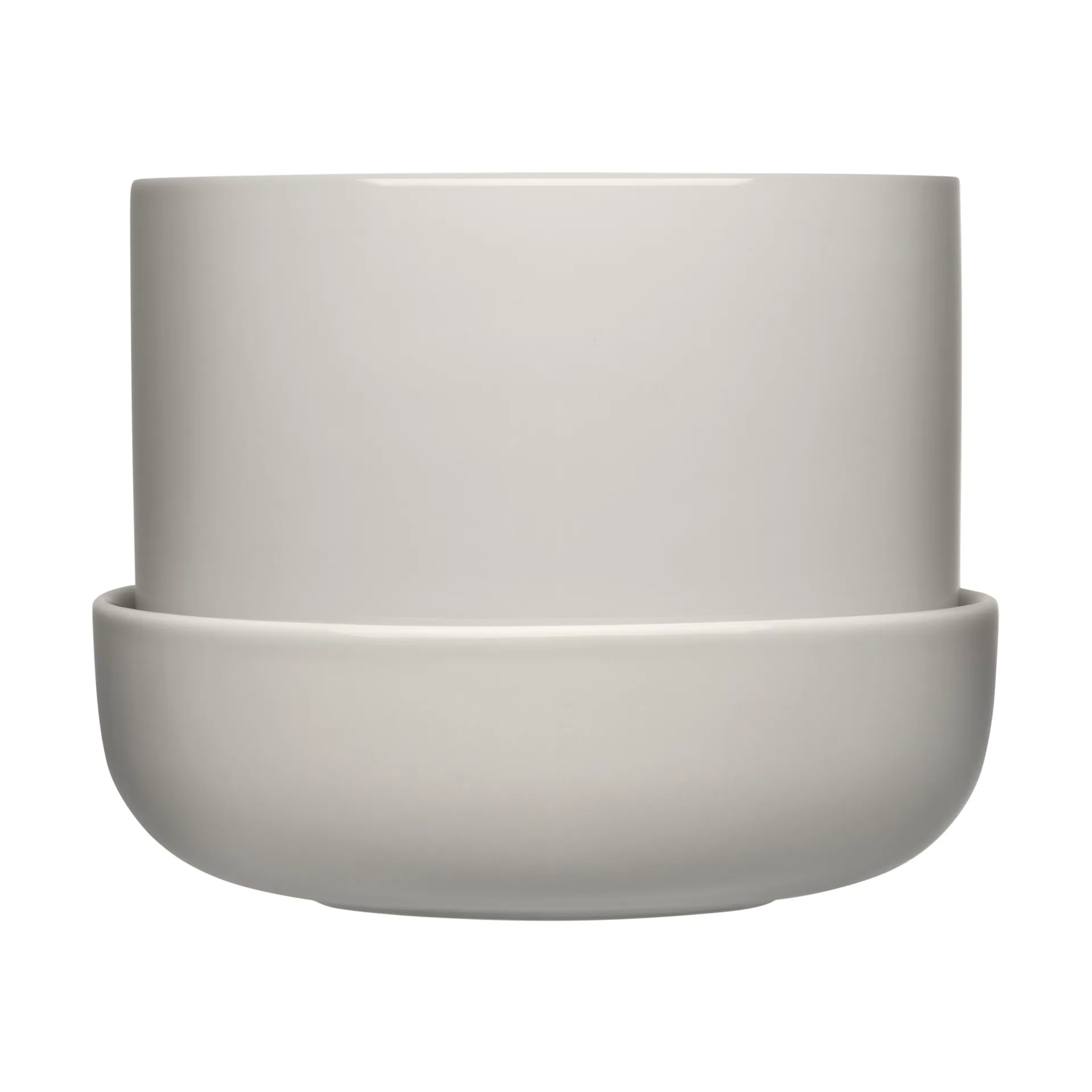 Iittala Pot avec soucoupe Nappula Ø h13 cm Gris clair