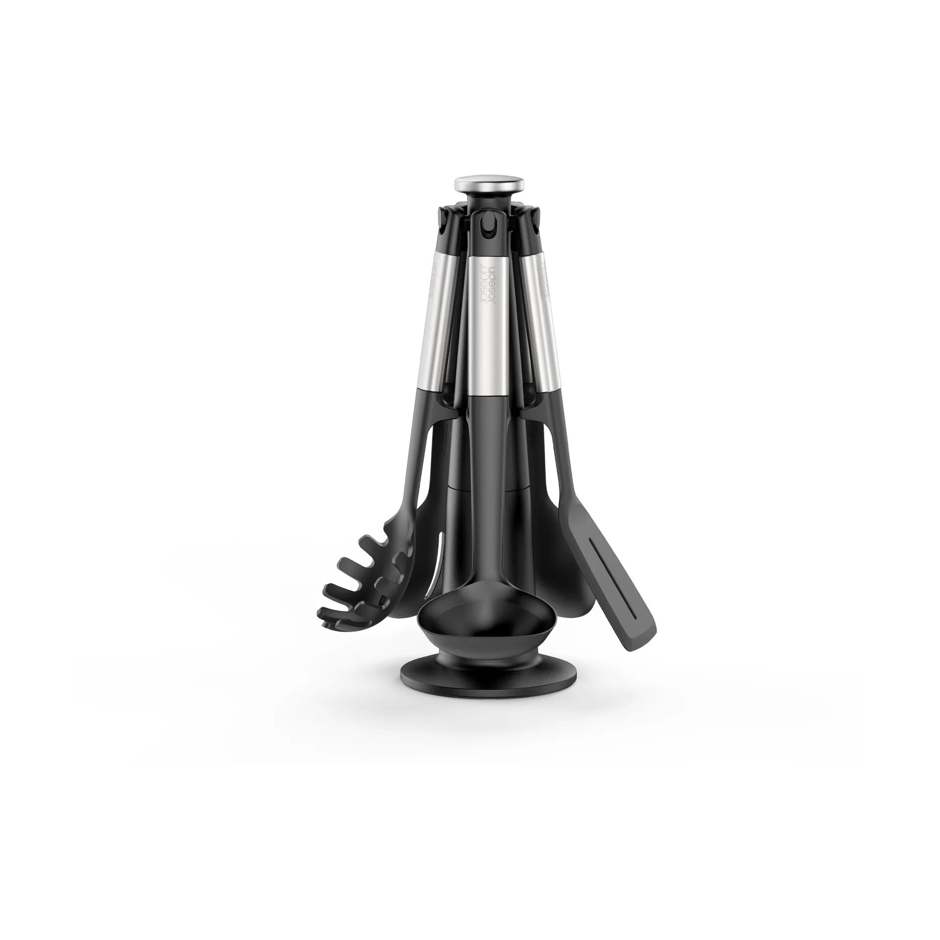 Joseph Joseph Elevate Redskabssæt med Karrusel - 5 Dele, Silikone og Rustfrit Stål - Sølv