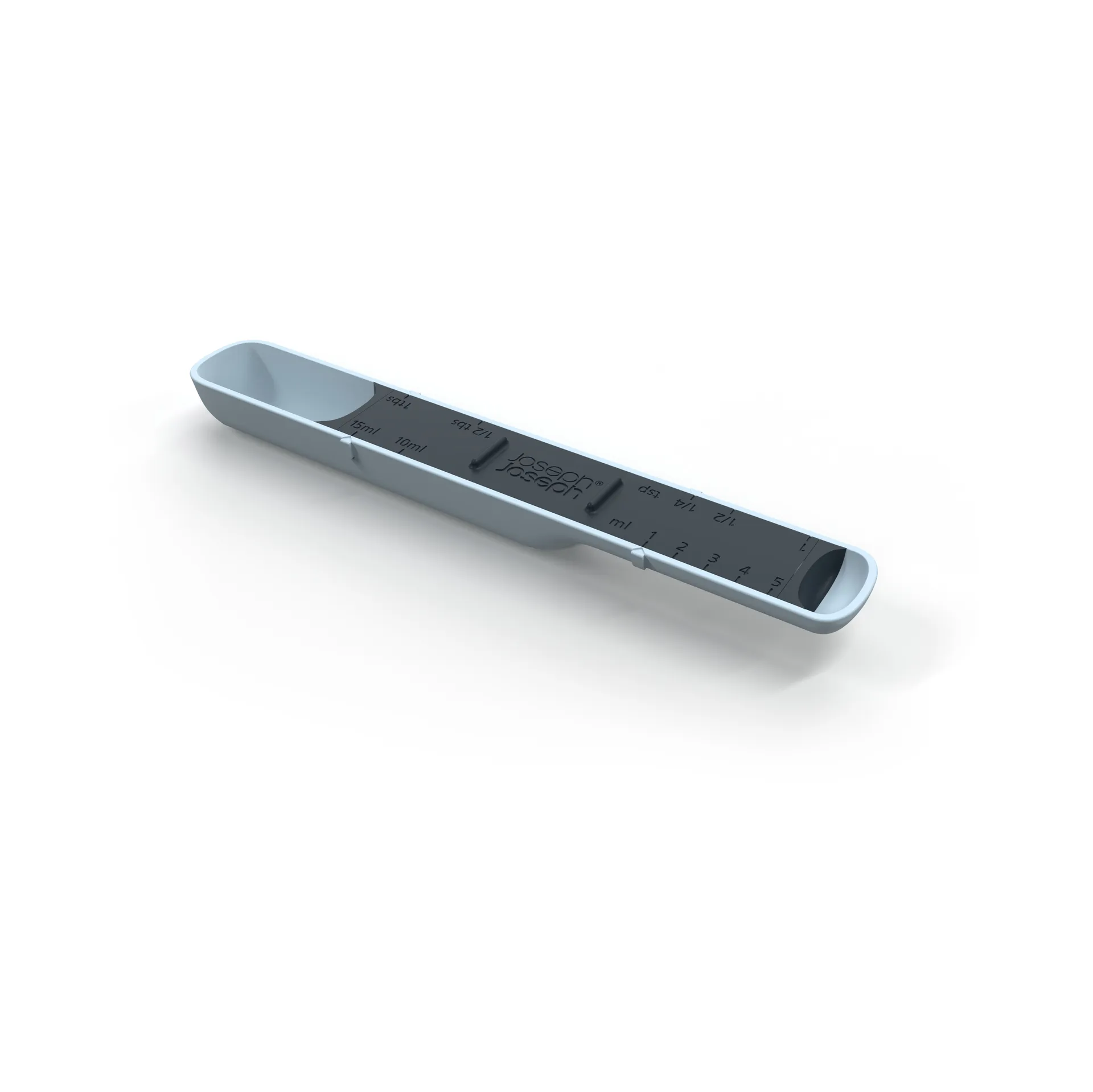 Justerbar målestok Measure-Up™ - 19,x3x2cm - PMMA - PP - Blå