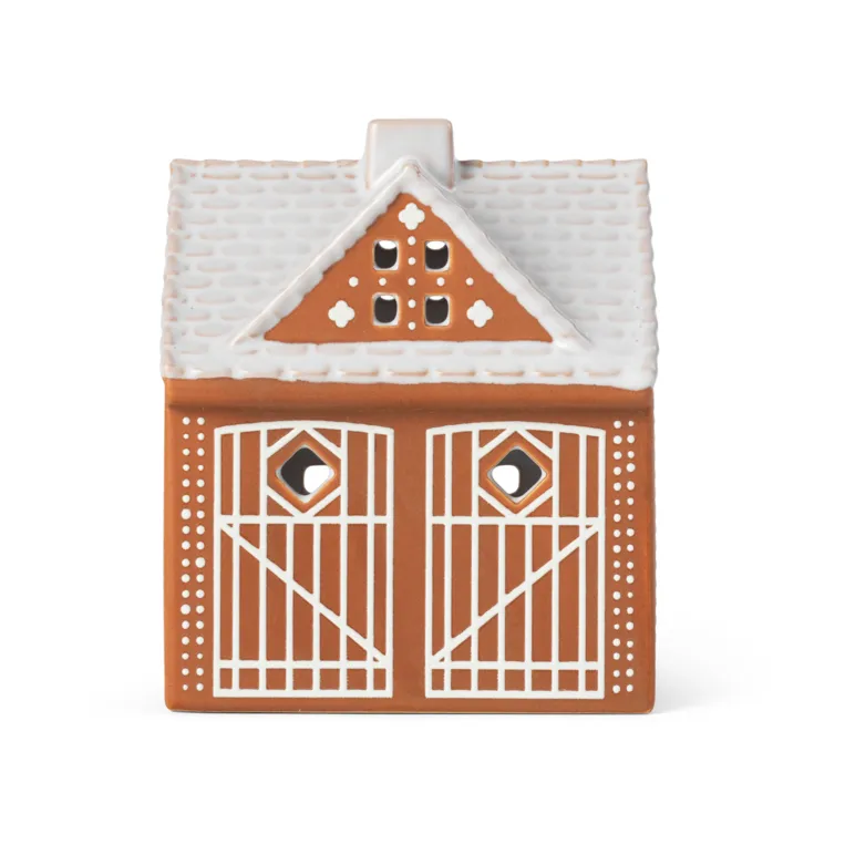 Kähler Gingerbread lysestage hus Christmas barn 11,5 cm