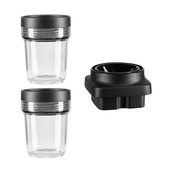 K400+K150 behållare med lock+kniv 200 ml 2-pack