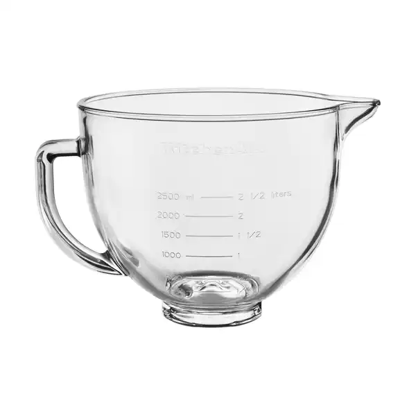KitchenAid glasskål med lock 4,7 L, Klar